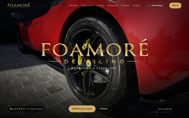 Foamoré Detailing website